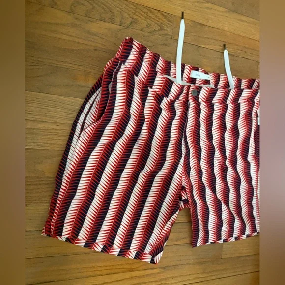 Onia Vibrant Red Patterned swim Short